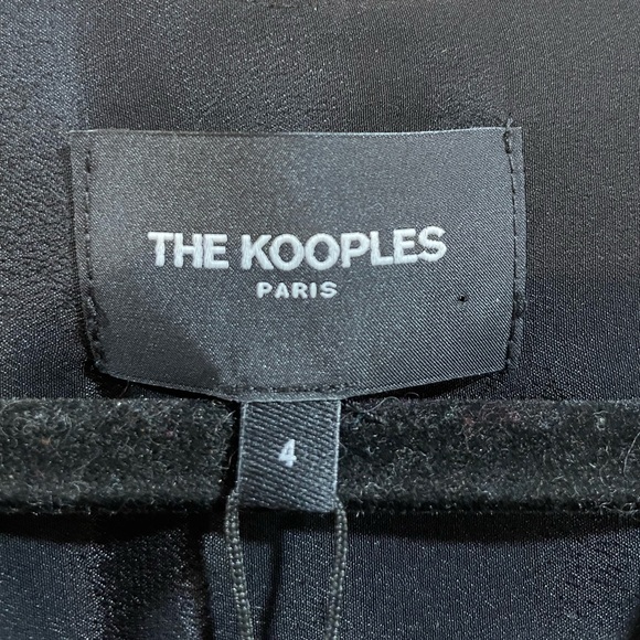 NWT The Kooples Black Crossed Top in Silk Blend Size 4 (US 10/XL). - Picture 5 of 12